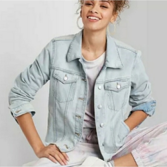 wild fable Jackets & Blazers - Raw Hem Lightweight Jean Jacket JR.Plus